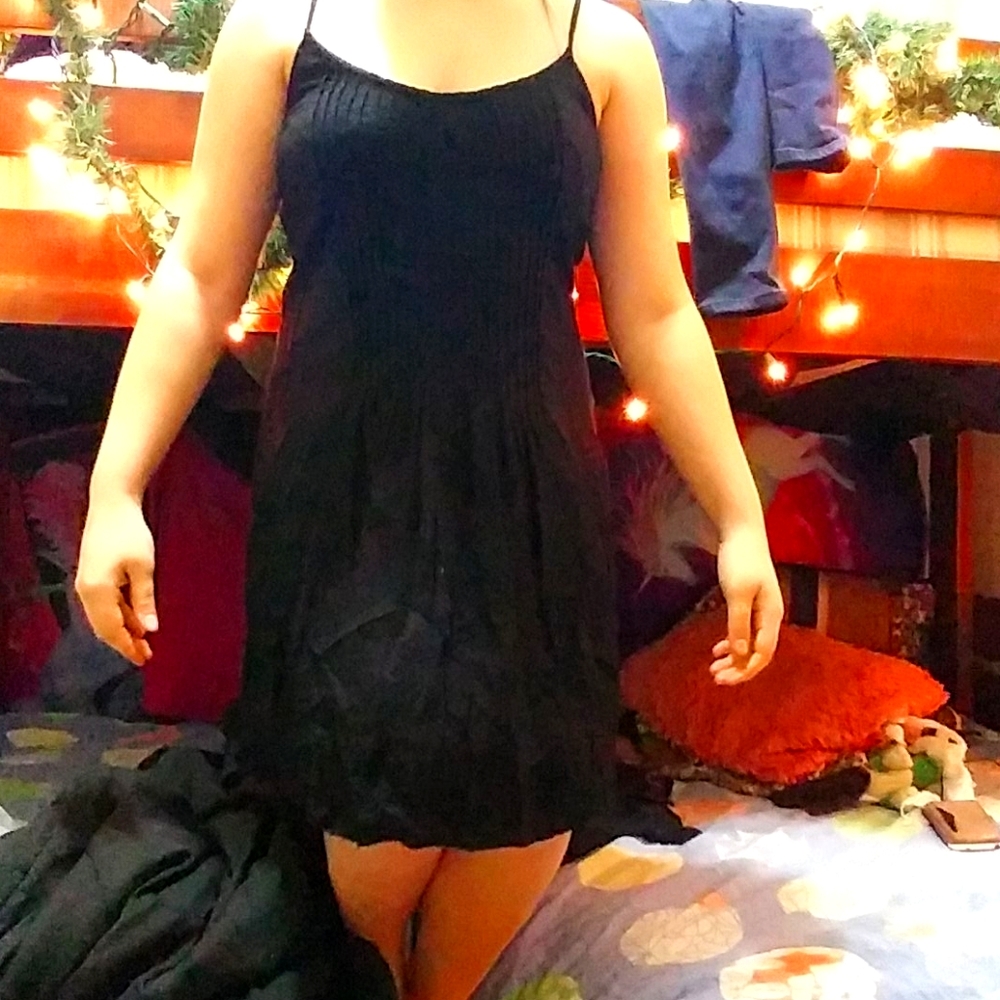 Above knee black dress